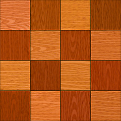 Image showing seamless oak square chess like parquet texture