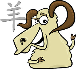 Image showing Goat or Ram Chinese horoscope sign