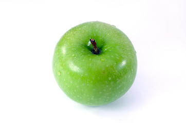 Image showing Green apple on white