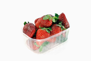 Image showing Strawberries on white