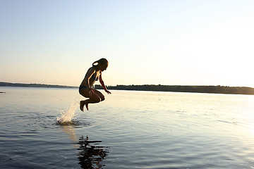 Image showing  jumping girl