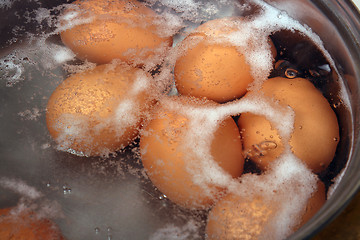 Image showing Boiling eggs