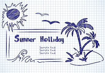 Image showing summer holliday doodles