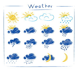 Image showing icons - weather set