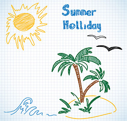 Image showing summer holliday doodles