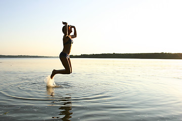 Image showing  jumping girl