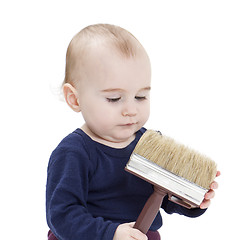 Image showing young child with brush
