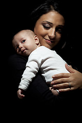 Image showing Attractive Ethnic Woman with Her Newborn Baby