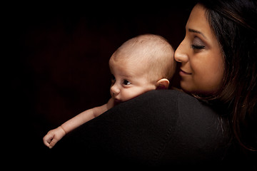 Image showing Attractive Ethnic Woman with Her Newborn Baby