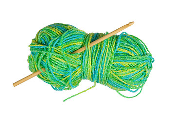 Image showing Hank yarn and crochet hook