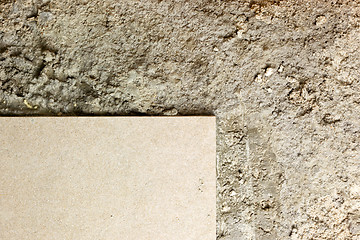 Image showing Floor tile and concrete