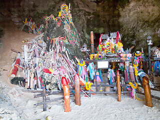 Image showing Phallus shrine at Railay Beach, Thailand