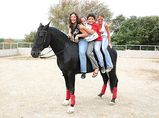 Image showing riding teenagers