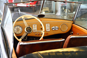 Image showing very old car interior 