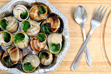 Image showing snails as french gourmet food 