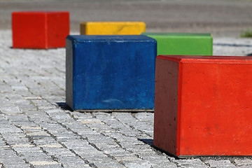 Image showing color cubes (RGB) architecture
