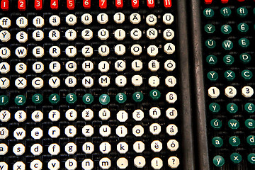 Image showing very old computer keyaboard background