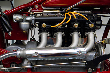 Image showing very old motorbike engine 