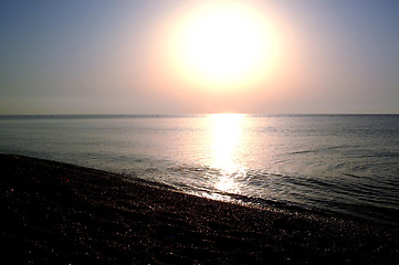 Image showing sun over the sea