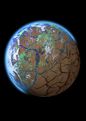 Image showing dying planet