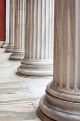 Image showing Classical Greek columns in a row