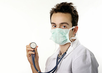 Image showing Doctor with stethoscope