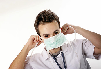 Image showing Doctor with stethoscope