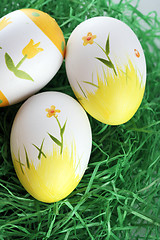 Image showing Painted easter eggs 