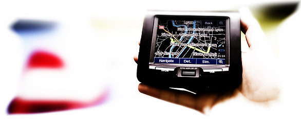 Image showing Gps in a man hand.