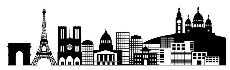 Image showing Paris France City Skyline Panorama Clip Art