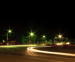 Image showing night traffic light 