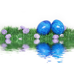Image showing Blue Easter decoration