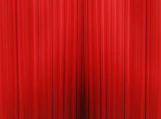 Image showing red curtains