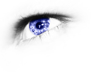 Image showing Blue eye on white background