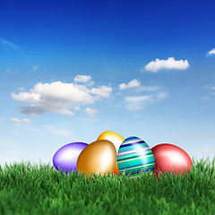 Image showing eastereggs in grass