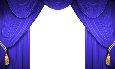 Image showing Open curtains of a theater