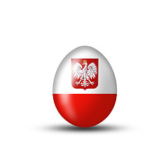 Image showing Egg with Polish flag