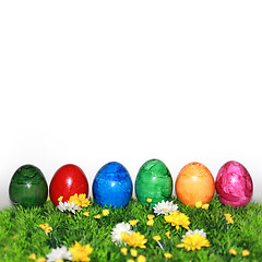 Image showing Easter eggs on a white background