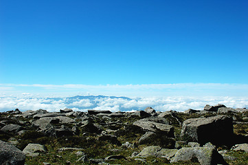Image showing Cloudscape on the top of mountains