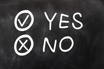 Image showing Yes and No