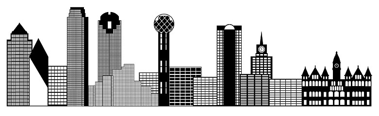 Image showing Dallas City Skyline Panorama Clip Art