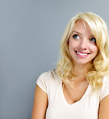 Image showing Smiling young woman portrait