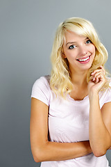 Image showing Happy young woman smiling