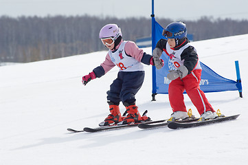 Image showing Hand by hand down the hill