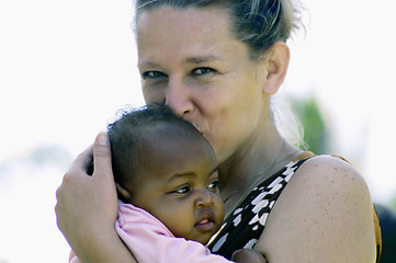 Image showing woman and baby