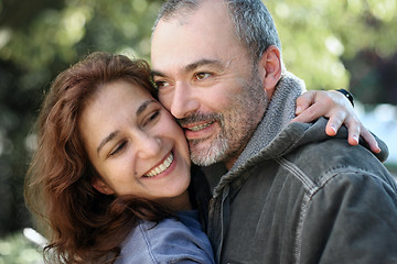 Image showing Romantic couple outdoors