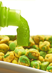 Image showing wasabi green peas