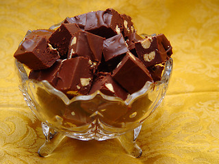 Image showing Crystal Bowl of Fudge