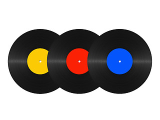 Image showing abstract vinyl discs 