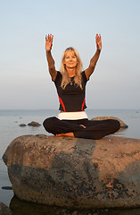 Image showing meditation at the seashore #2